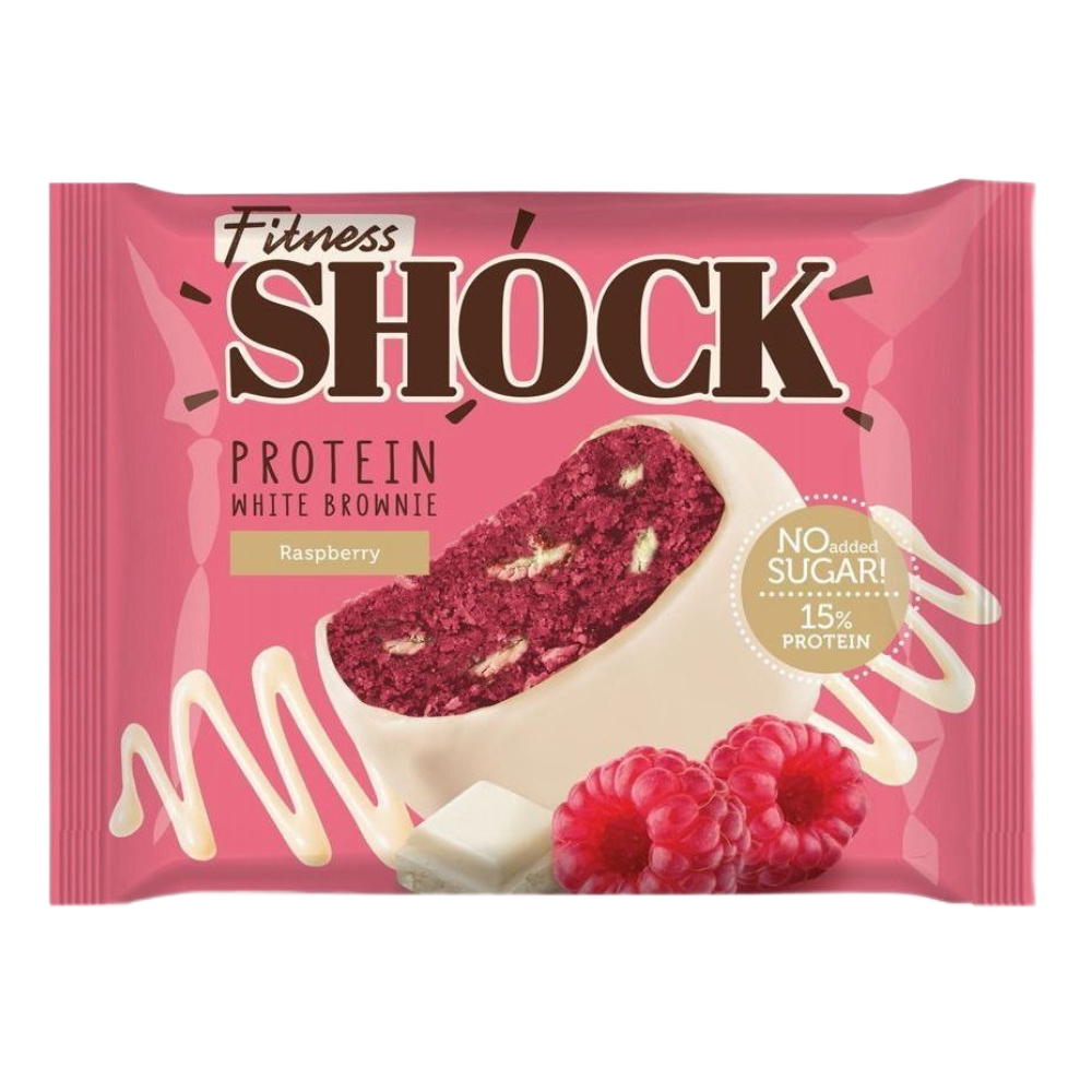 Диетическое питание FITNESS SHOCK печенье в шоколаде 50 g Брауни малина